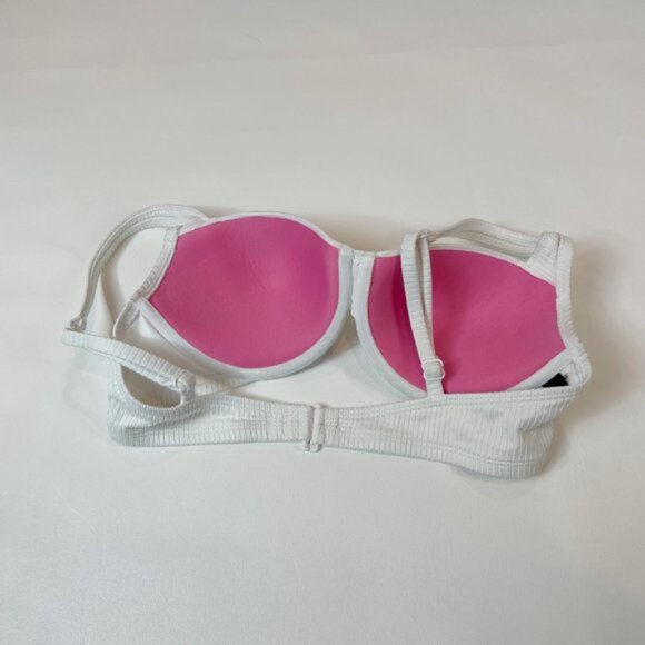 NWOT Victoria's Secret PINK Swim Top L Push-Up Ribbed - Picture 2 of 7